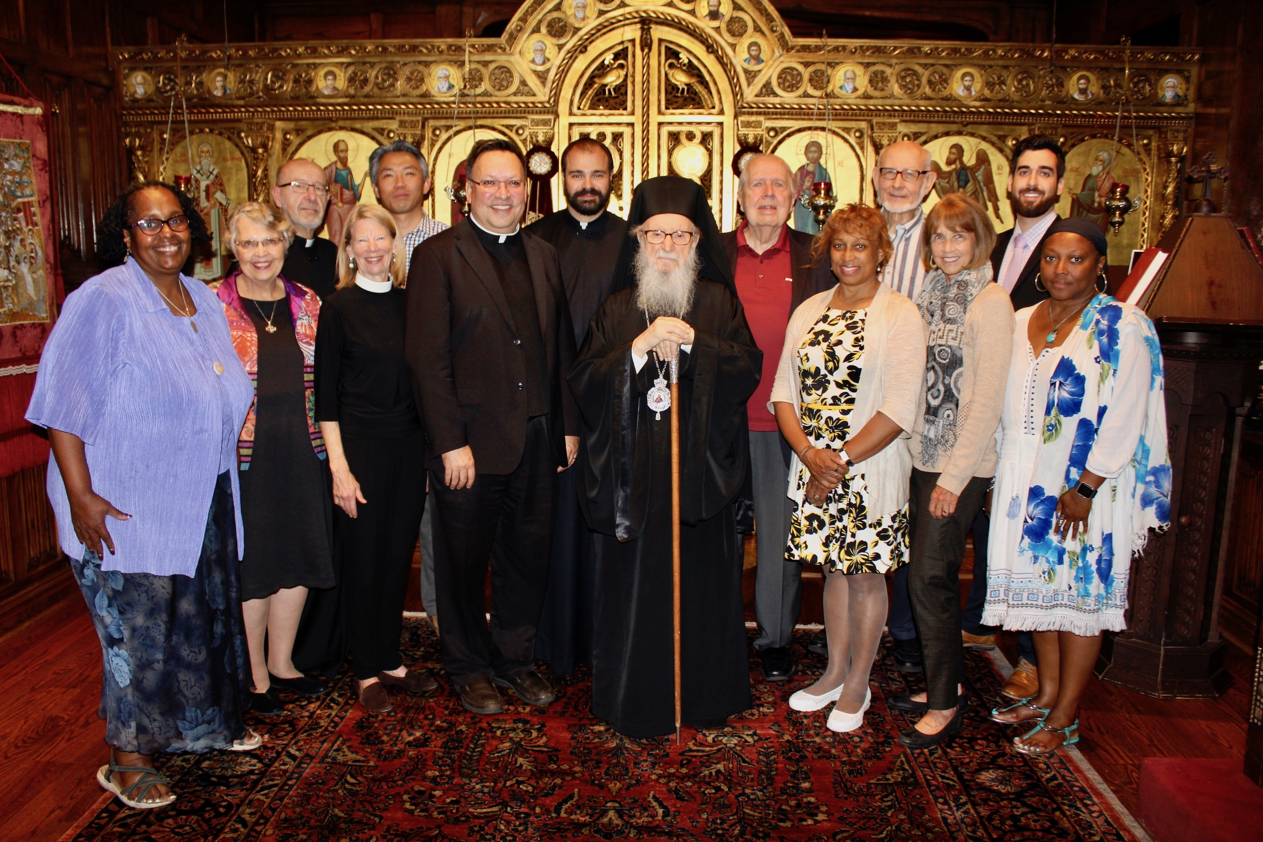 His Eminence Archbishop Demetrios Geron of America with representatives from eleven different Churches and Communions