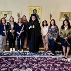 Archbishop Elpidophoros Celebrates Mother's Day with Archdiocese Staff