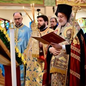 Homily By His Eminence Archbishop Elpidophoros of America  At the Service of the Akathist Hymn  Transfiguration Greek Orthodox Church