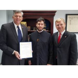 Congressman Darin Lahood Presents United States Congressional Recognition of Ecumenical Patriarch Bartholomew