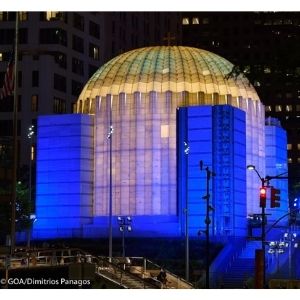Saint Nicholas National Shrine Lights Up In Blue