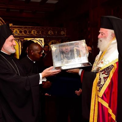 Patriarch Theodoros II of Alexandria Visits GOARCH, Meets With Local Religious Leaders