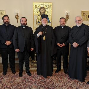 Archbishop Elpidophoros Receives Newly-Assigned Clergy from Metropolis of New Jersey