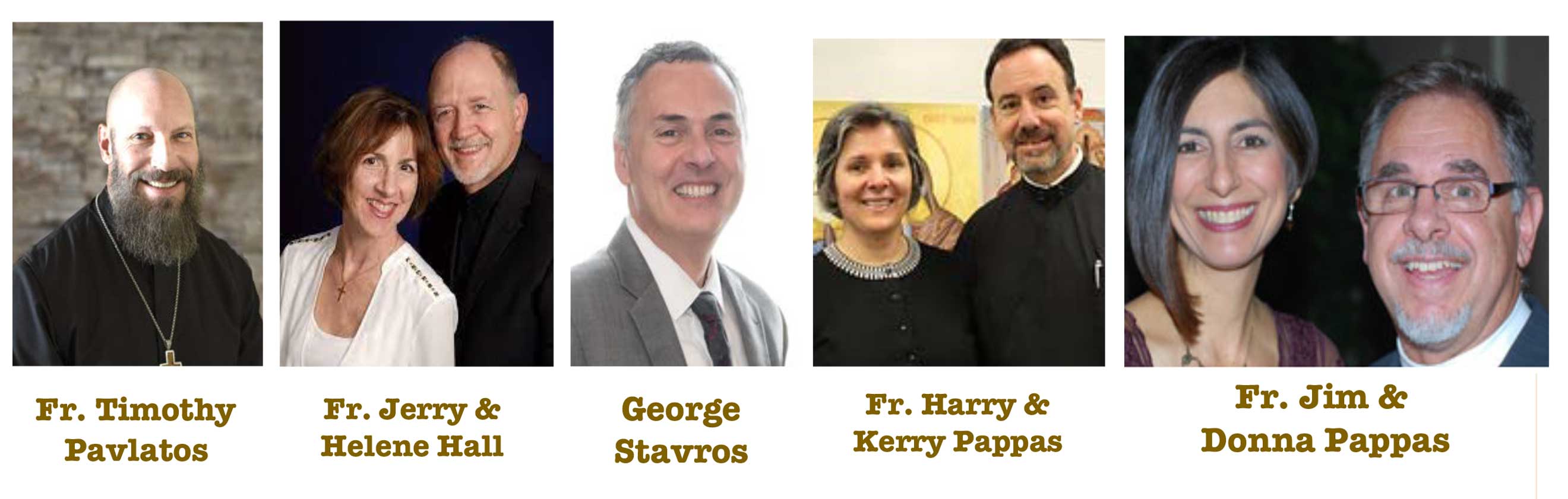 Speakers and Presenters for the Clergy Couples Retreat