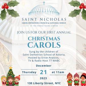 Saint Nicholas First Annual Christmas Carols December 21, 2023