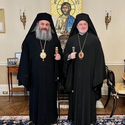 Archbishop Elpidophoros Welcomes Metropolitan Antonios of Zahle to GOARCH